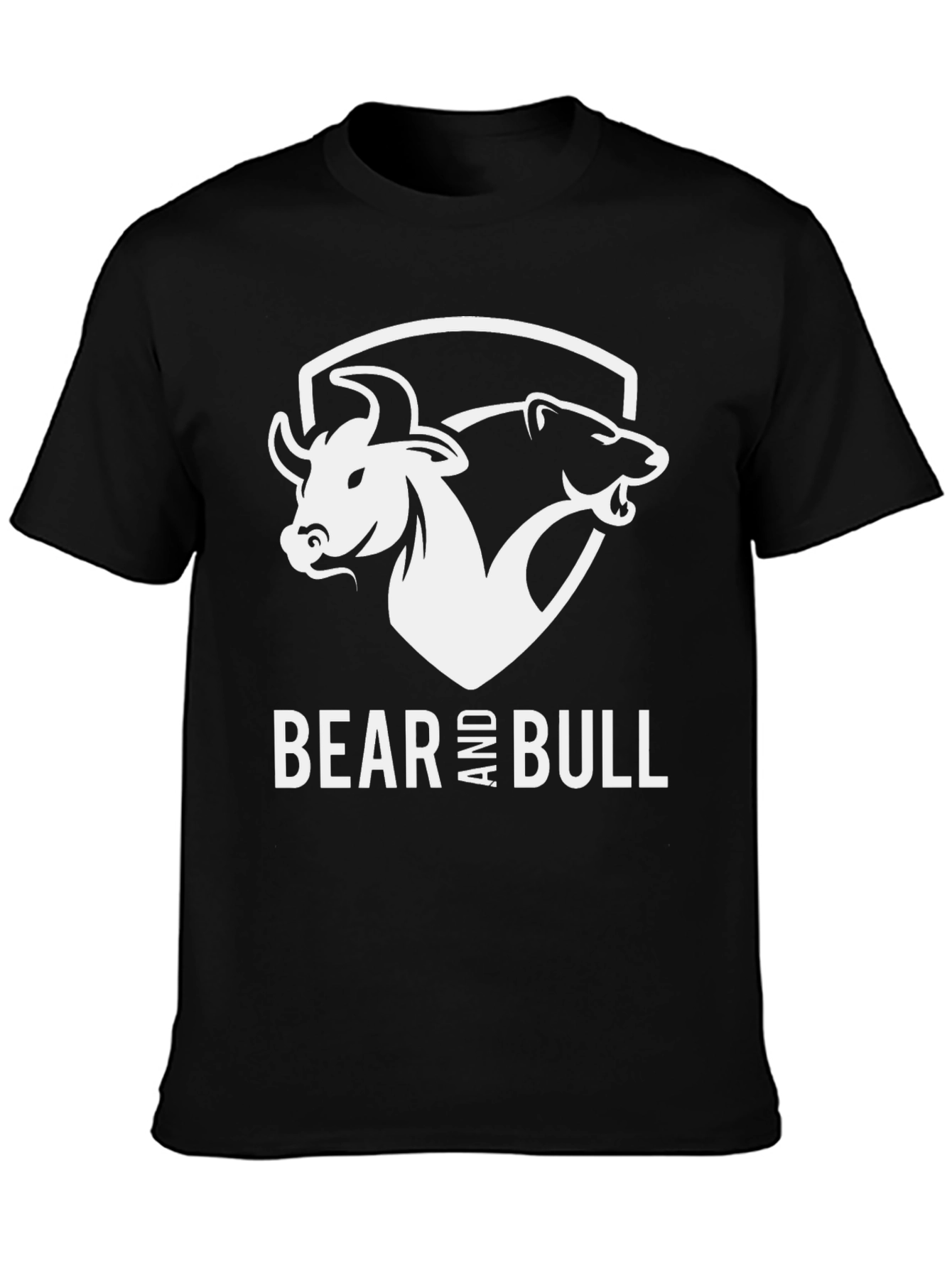 Camiseta Negra Toro y Oso: Inversión con Estilo
