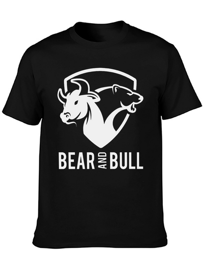 Camiseta Negra Toro y Oso: Inversión con Estilo