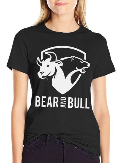 Camiseta Negra Toro y Oso: Inversión con Estilo
