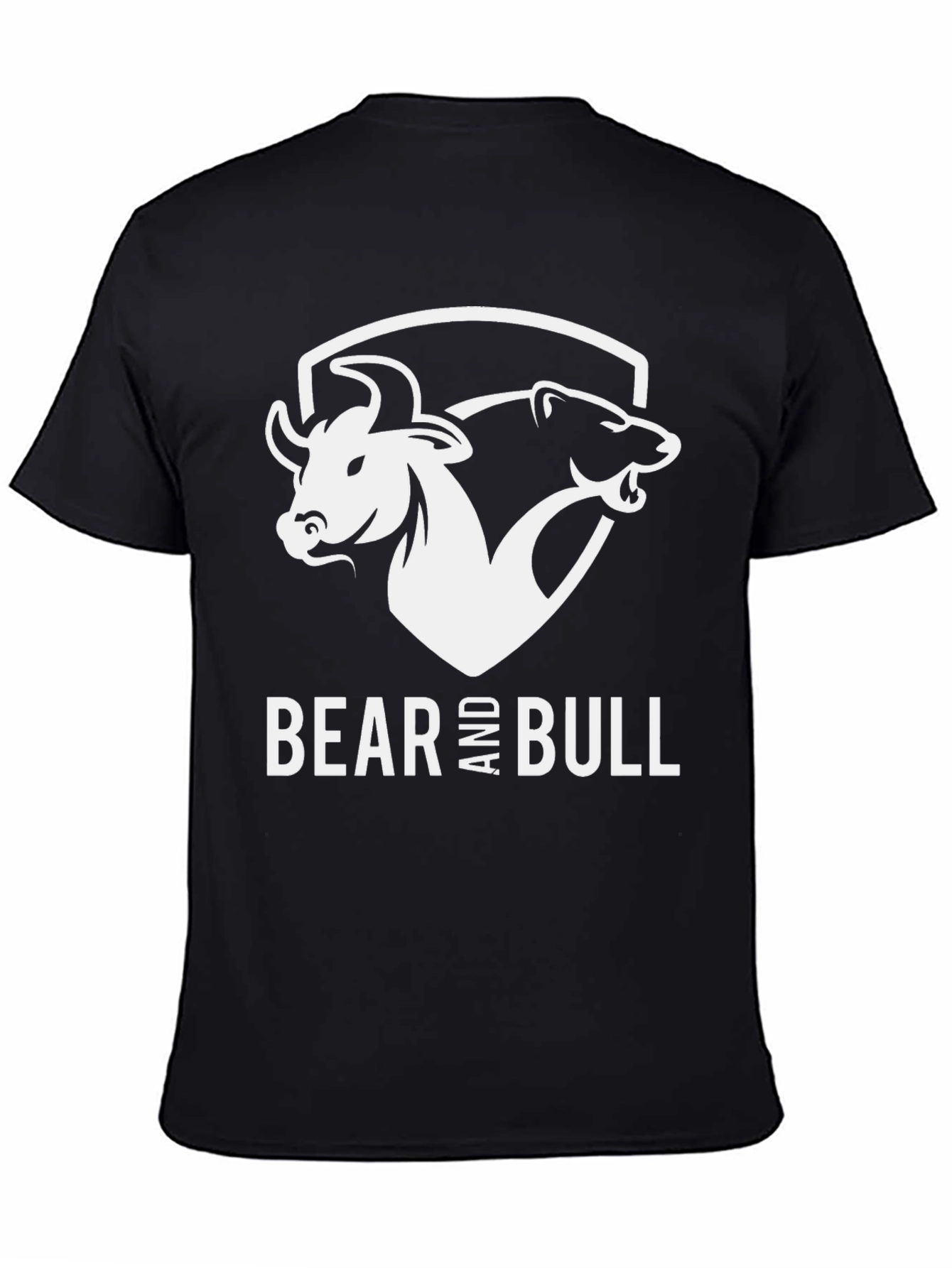 Camiseta Negra Toro y Oso: Inversión con Estilo
