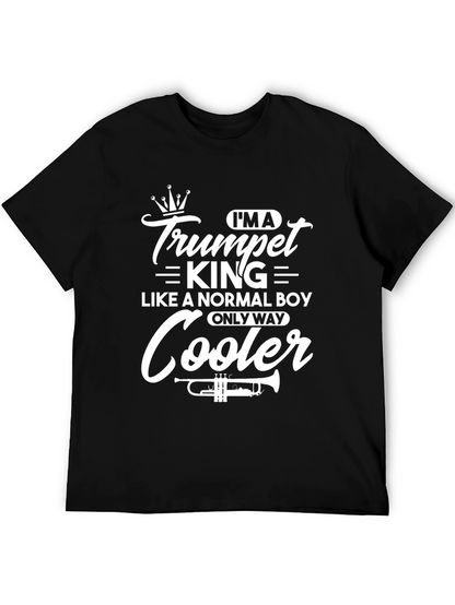 Camiseta Negra Trumpet King para Músicos