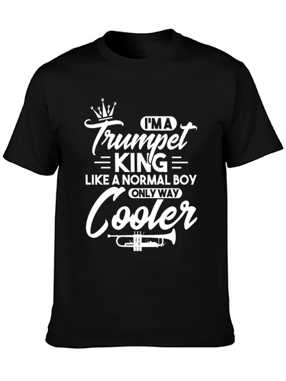 Camiseta Negra Trumpet King para Músicos