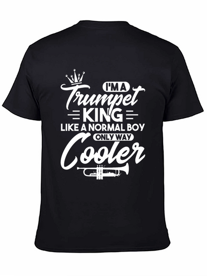 Camiseta Negra Trumpet King para Músicos