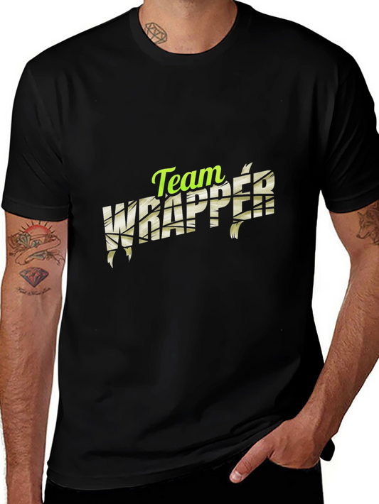 Camiseta Negra Team Wrapper - Estilo Momia