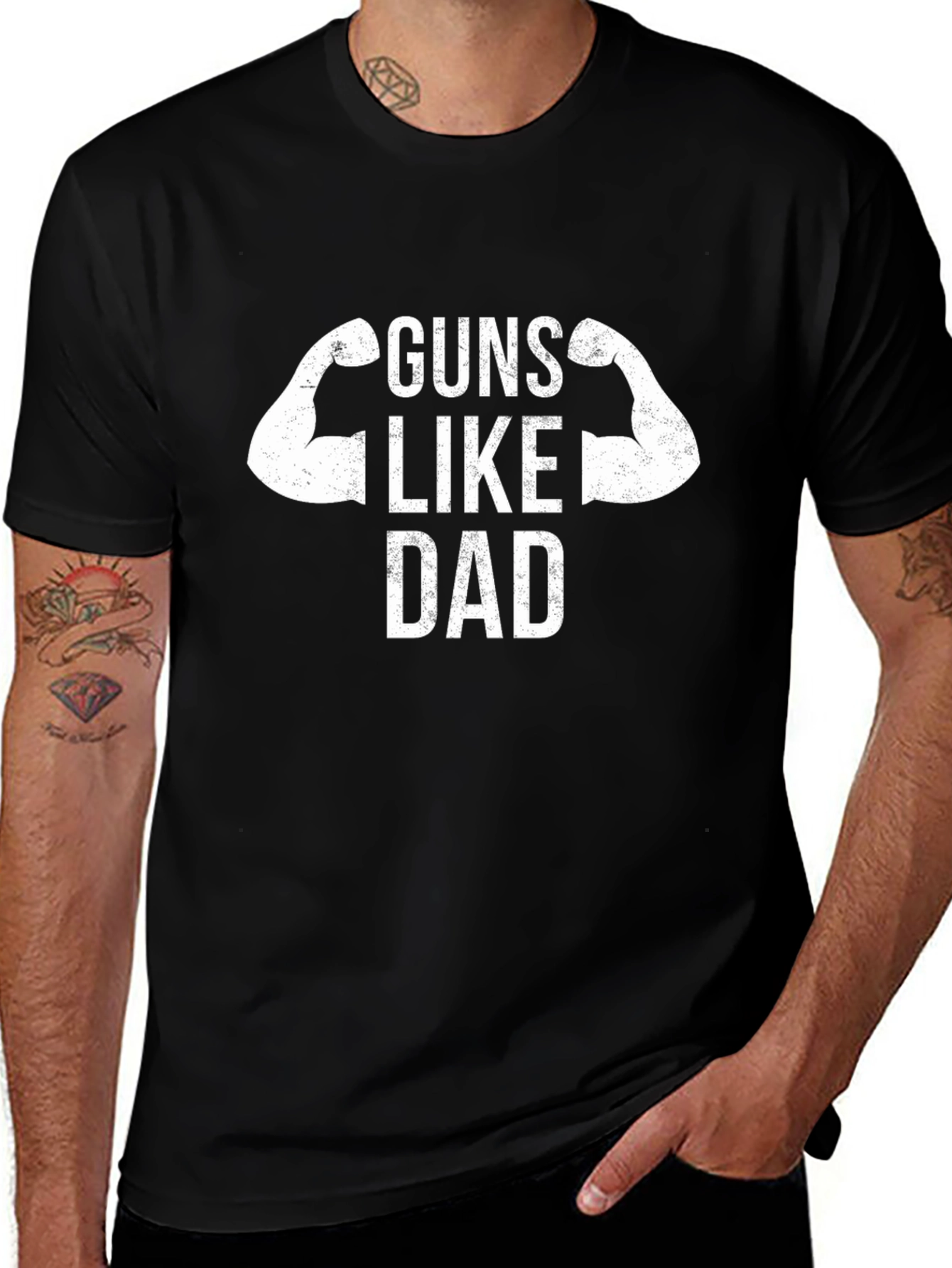 Camiseta Negra Guns Like Dad
