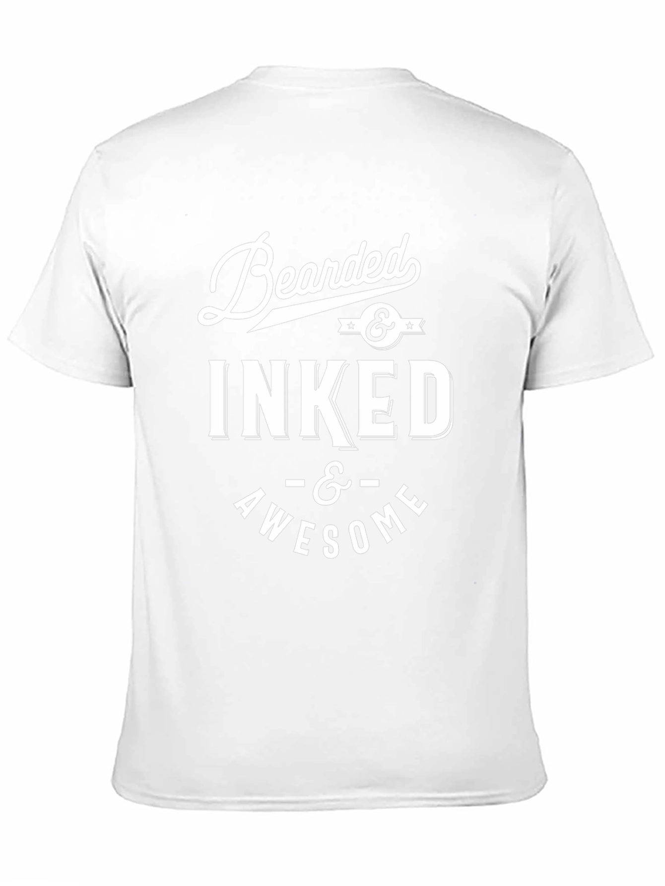 Camiseta Negra Hombre Bearded & Inked & Awesome