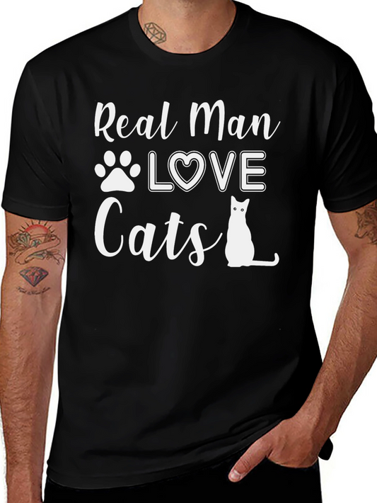 Camiseta Hombre: Amor Gatuno con Estilo