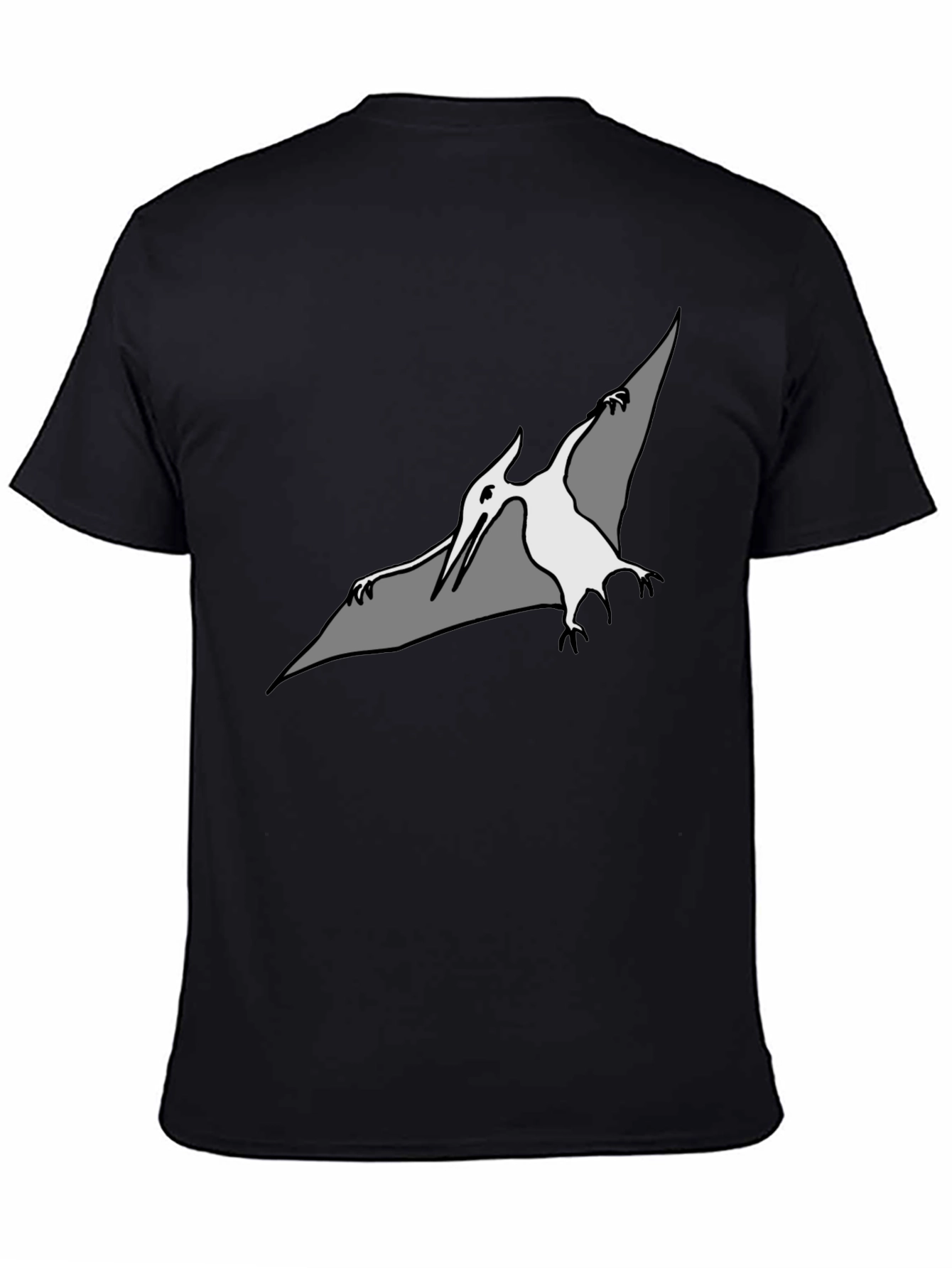Camiseta Negra con Diseño de Pterodáctilo