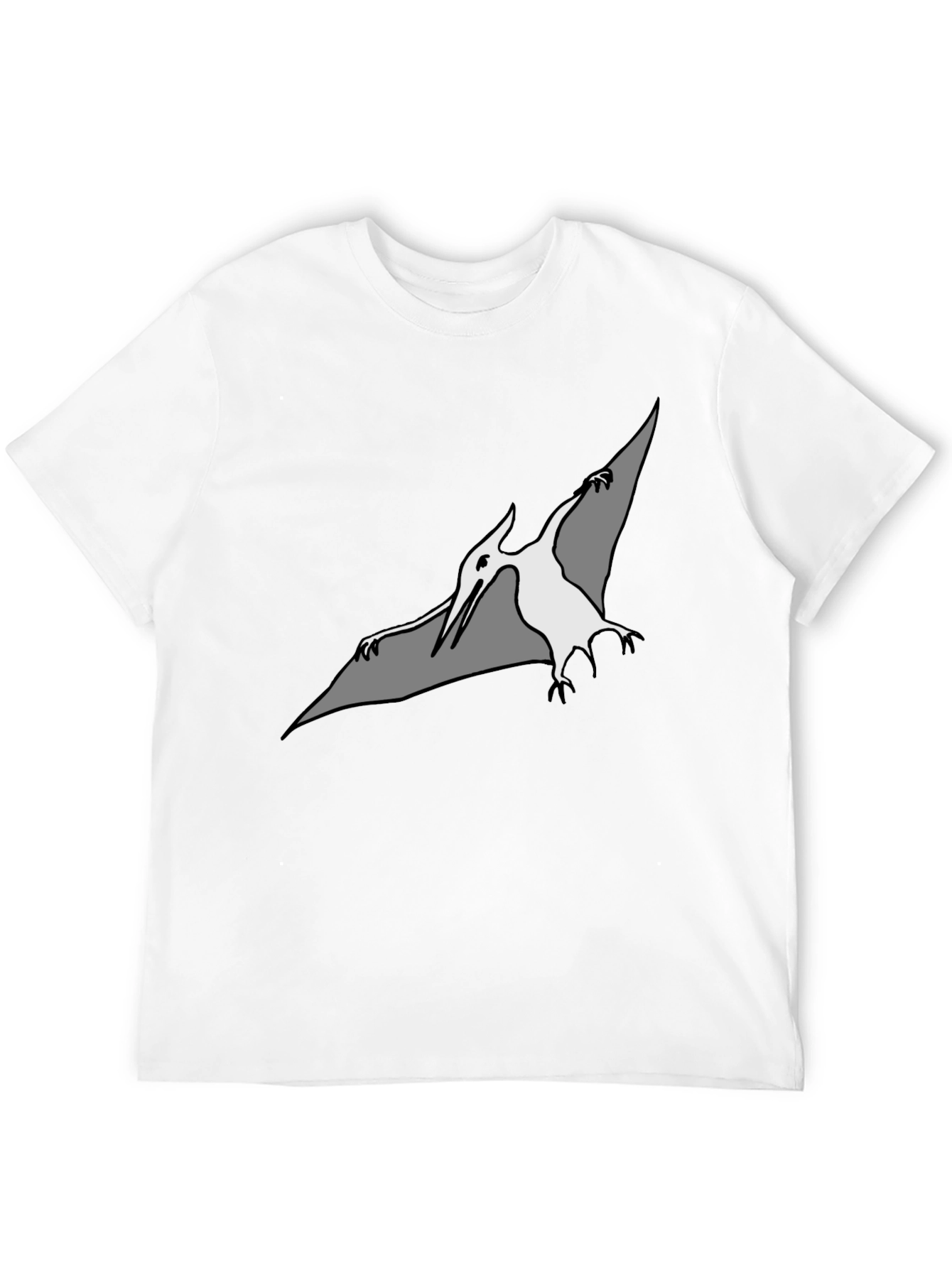 Camiseta Negra con Diseño de Pterodáctilo