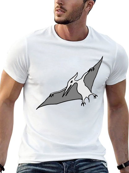 Camiseta Negra con Diseño de Pterodáctilo