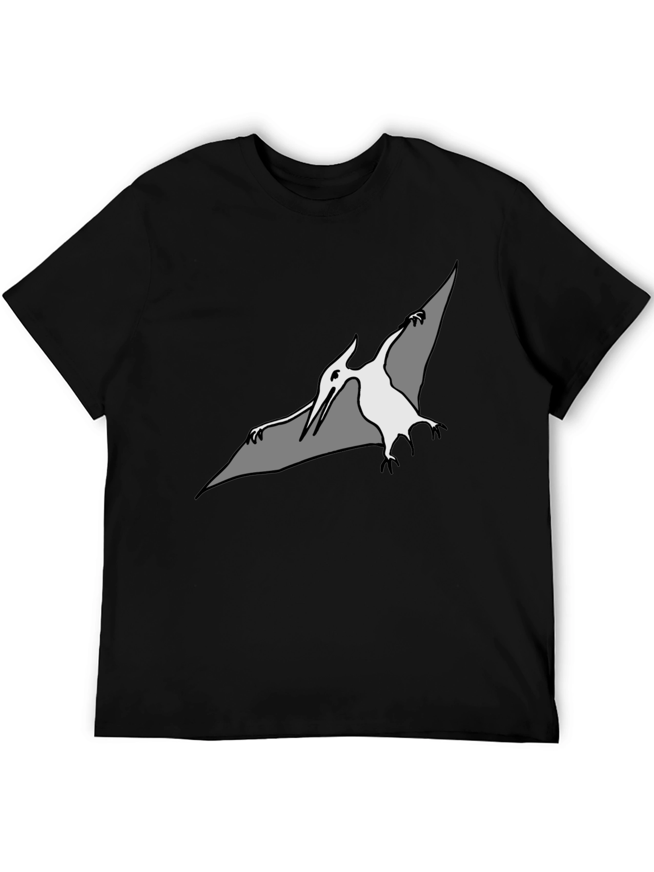 Camiseta Negra con Diseño de Pterodáctilo