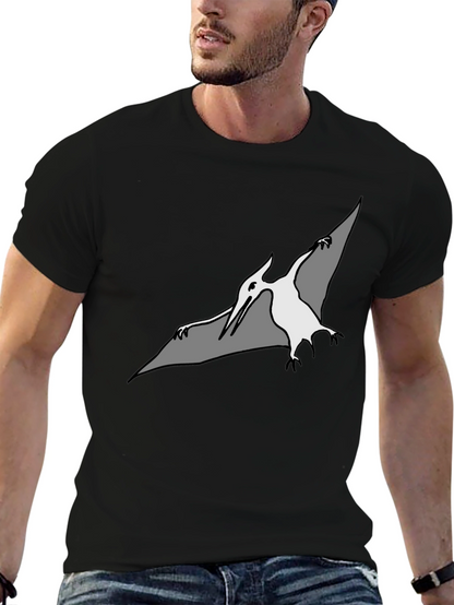 Camiseta Negra con Diseño de Pterodáctilo