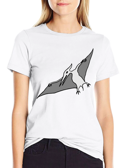 Camiseta Negra con Diseño de Pterodáctilo