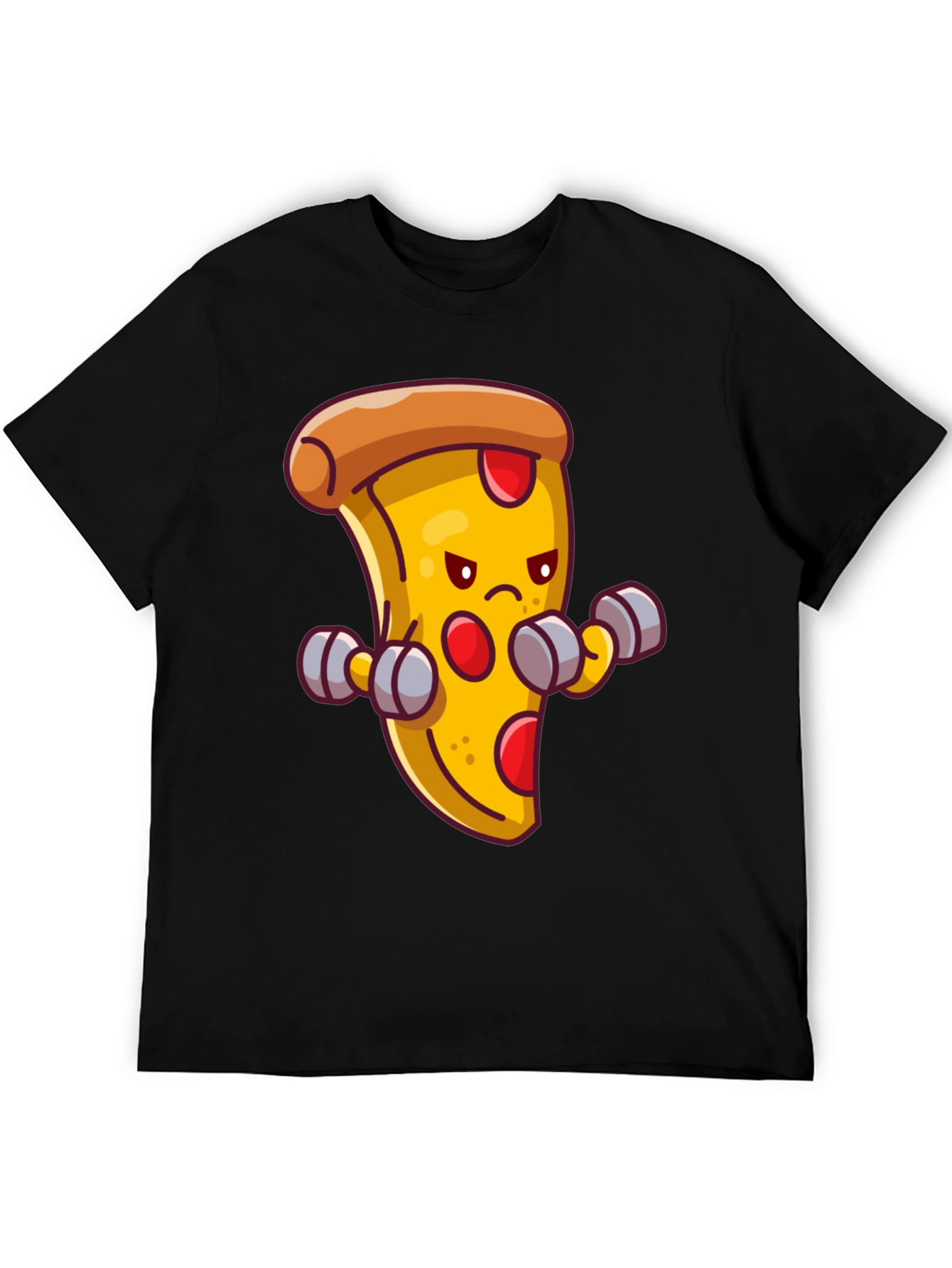 Camiseta Negra con Pizza Musculosa