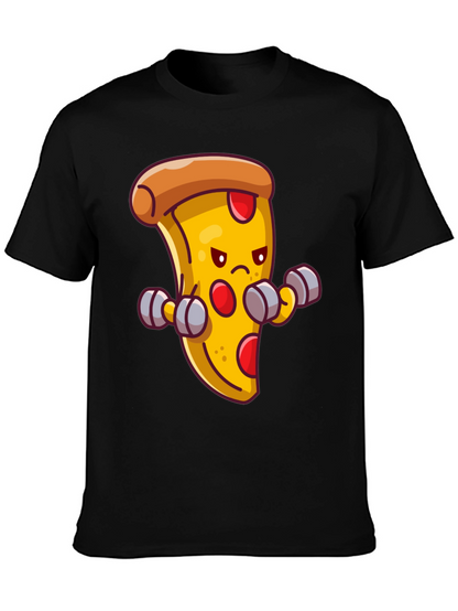 Camiseta Negra con Pizza Musculosa