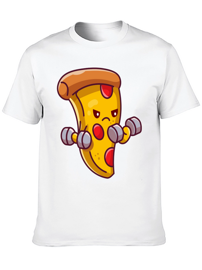 Camiseta Negra con Pizza Musculosa