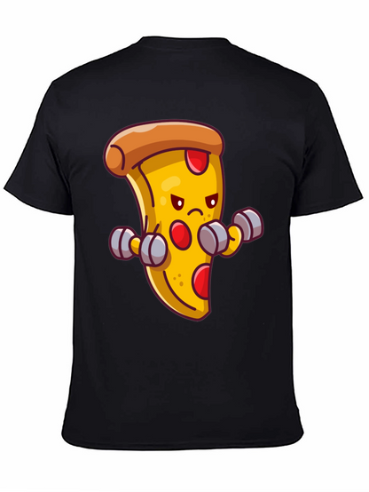 Camiseta Negra con Pizza Musculosa