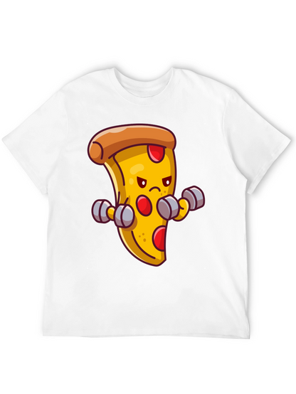 Camiseta Negra con Pizza Musculosa