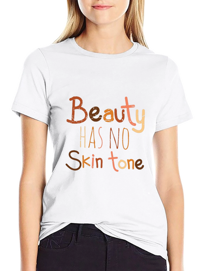 Camiseta Negra: La Belleza No Tiene Tono de Piel