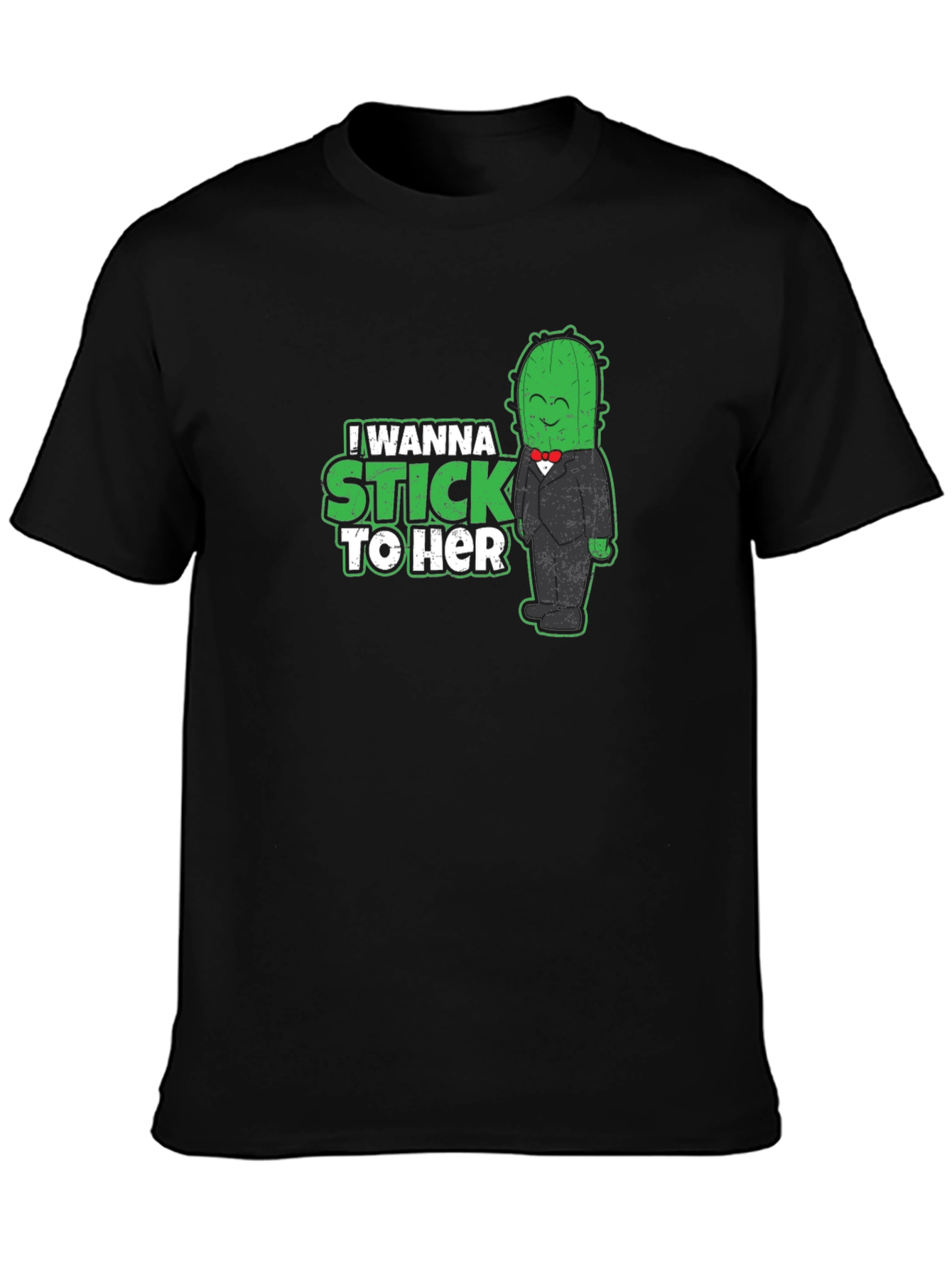 Camiseta Negra Cactus Enamorado