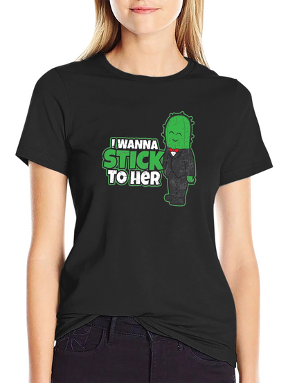 Camiseta Negra Cactus Enamorado
