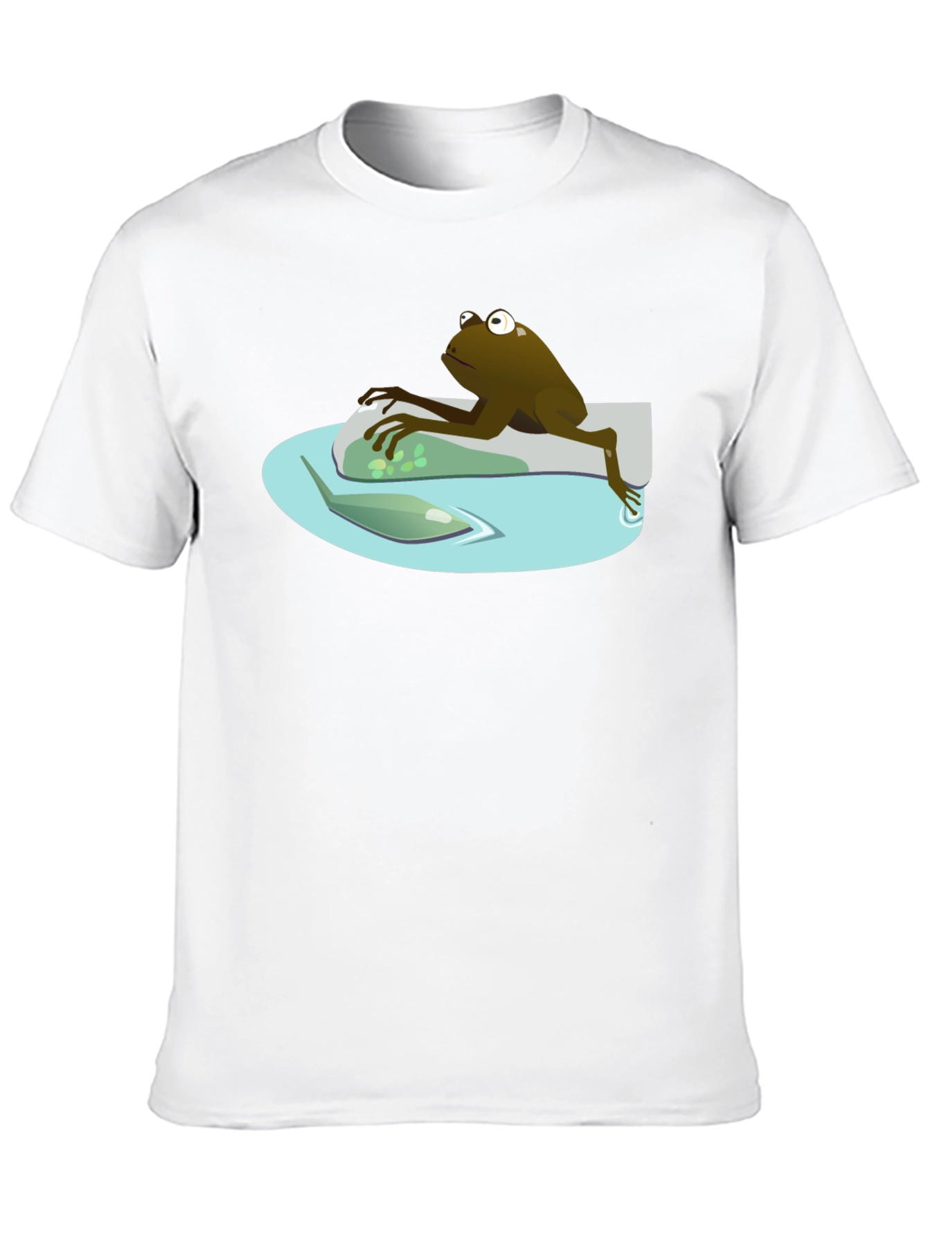 Camiseta Negra con Rana Relajada