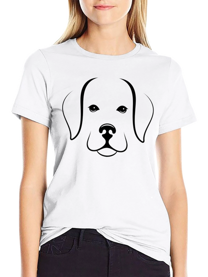 Camiseta Negra con Diseño de Perro