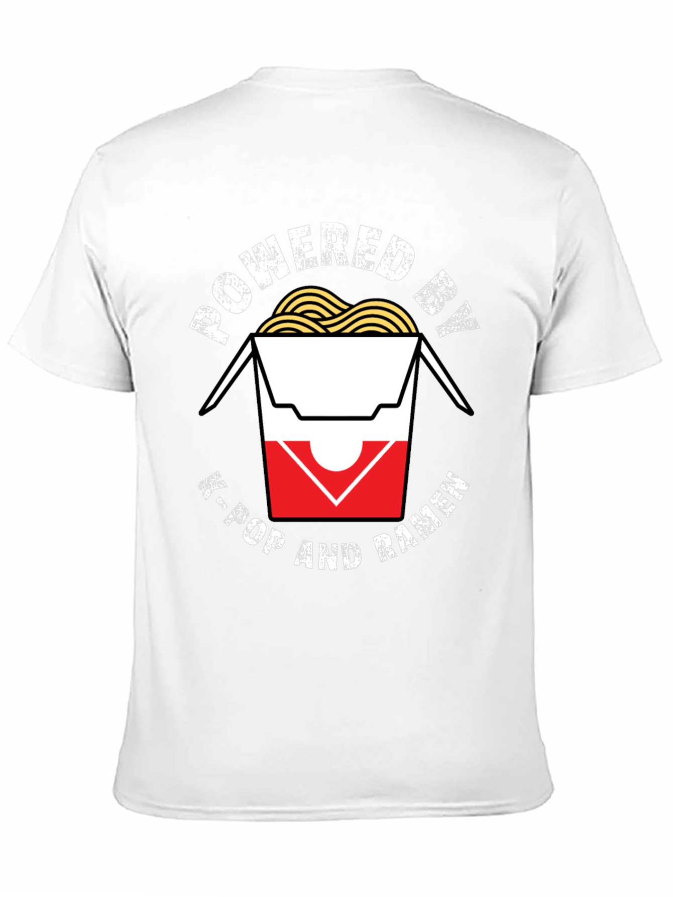 Camiseta Negra: K-Pop y Ramen