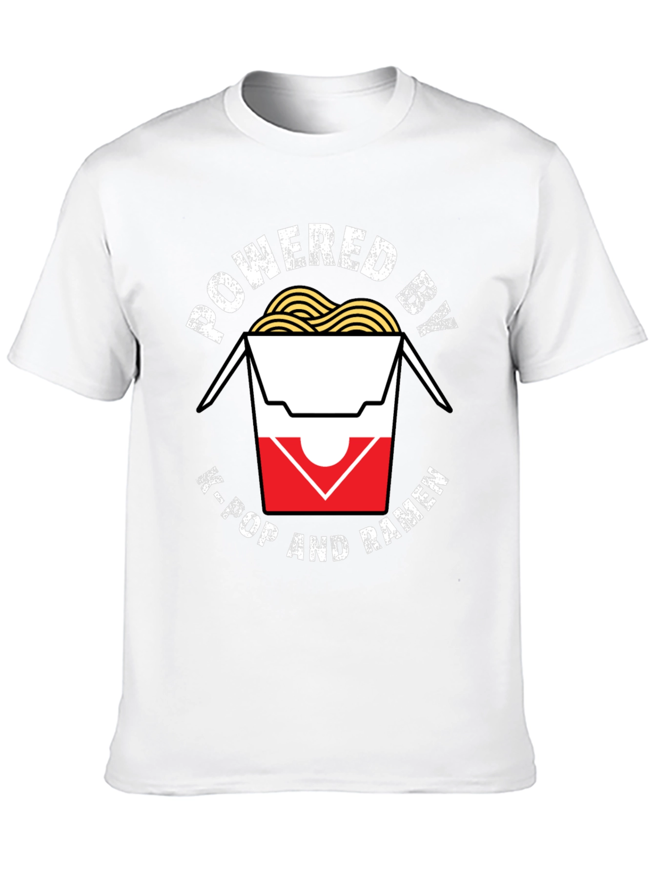 Camiseta Negra: K-Pop y Ramen