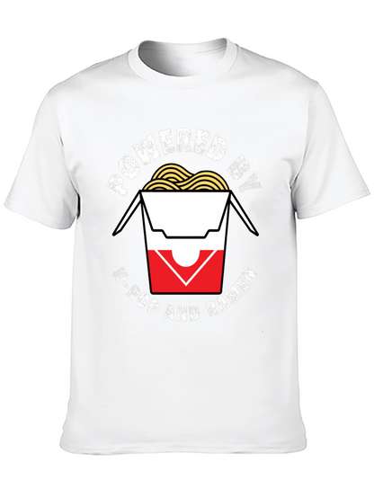 Camiseta Negra: K-Pop y Ramen