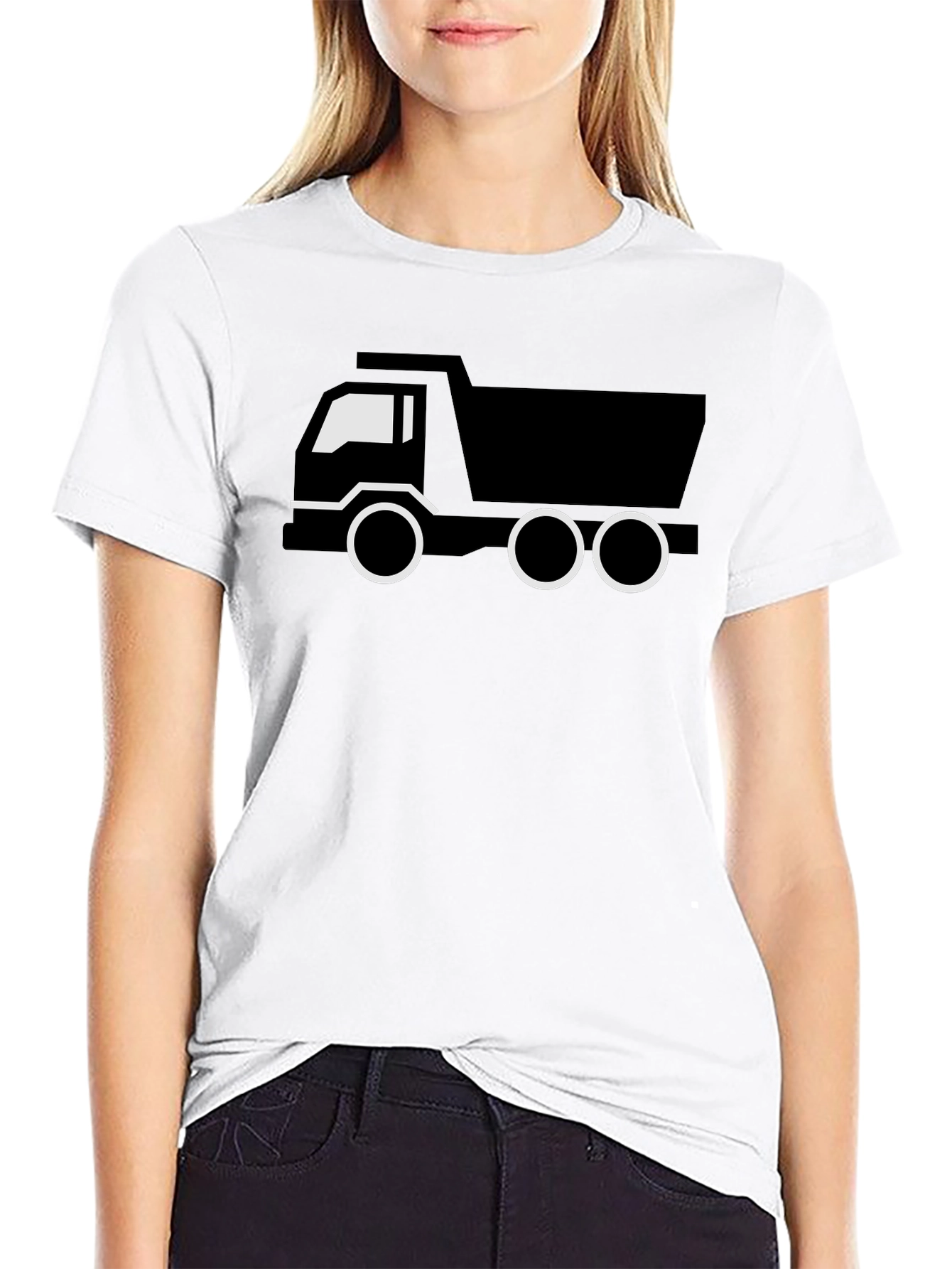 Camiseta Negra con Diseño de Camión para Hombre