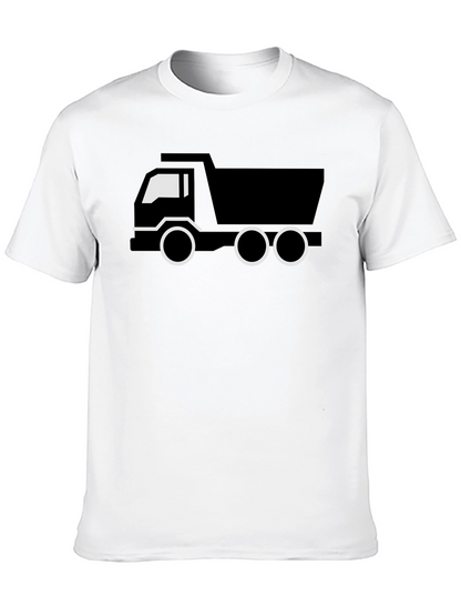 Camiseta Negra con Diseño de Camión para Hombre