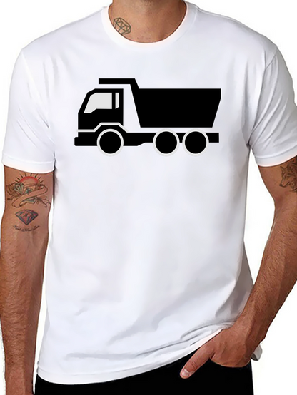 Camiseta Negra con Diseño de Camión para Hombre