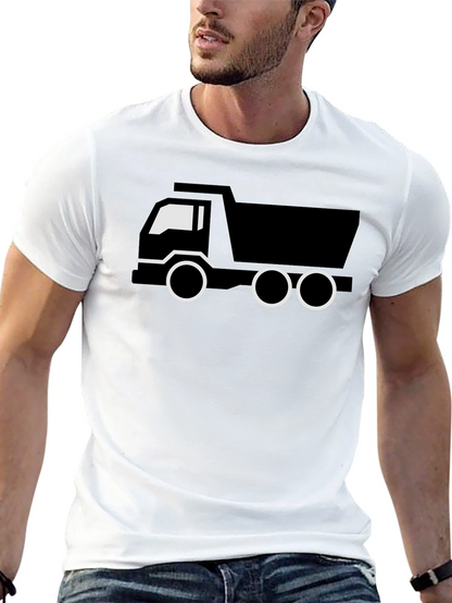 Camiseta Negra con Diseño de Camión para Hombre