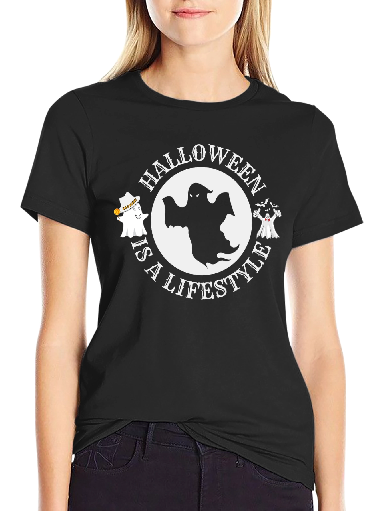 Camiseta Negra Halloween Lifestyle