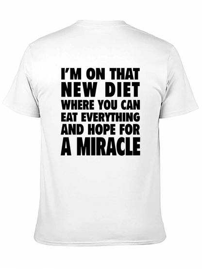 Camiseta Negra Divertida: Nueva Dieta Milagrosa