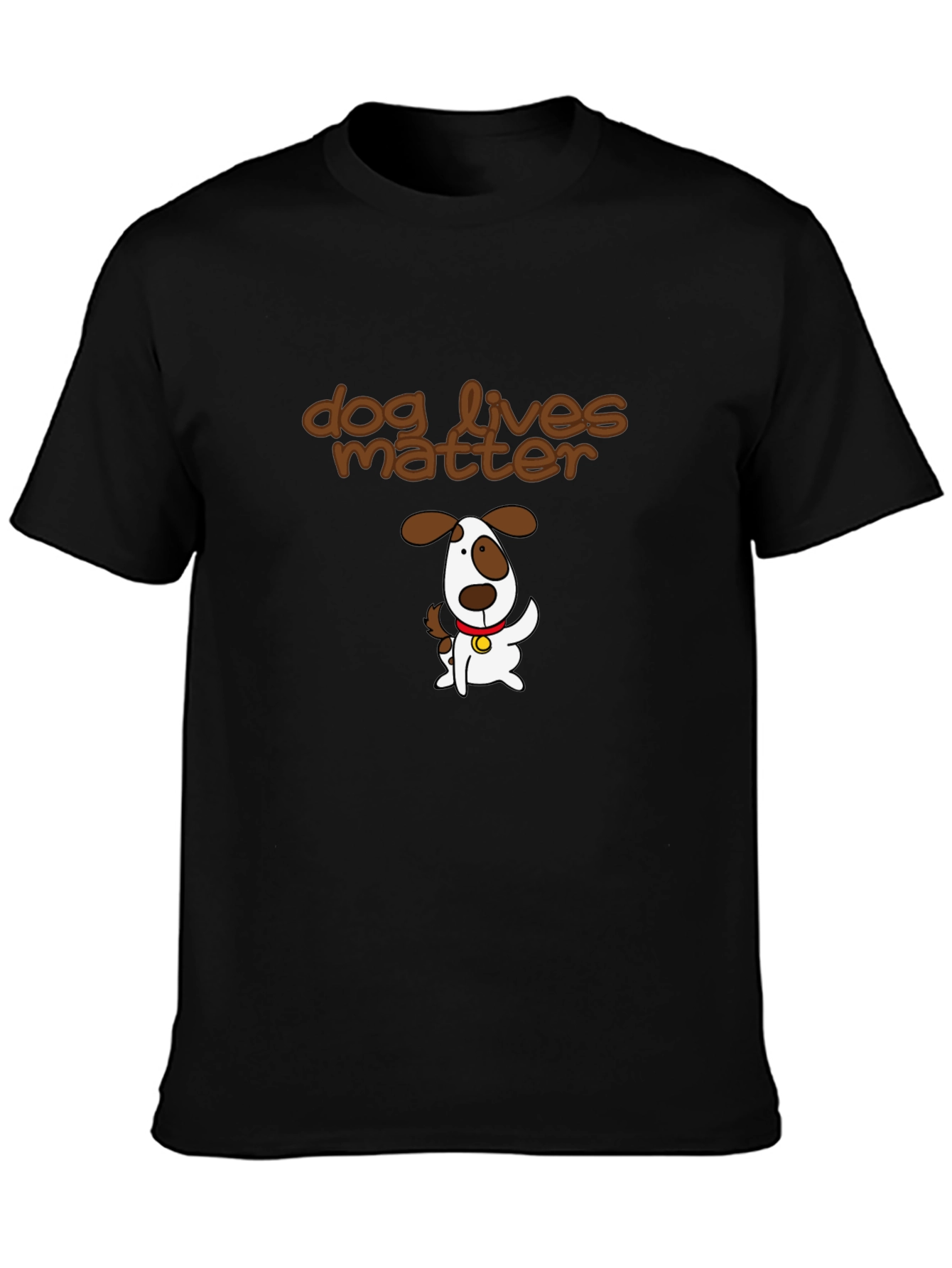 Camiseta Negra con Diseño Dog Lives Matter