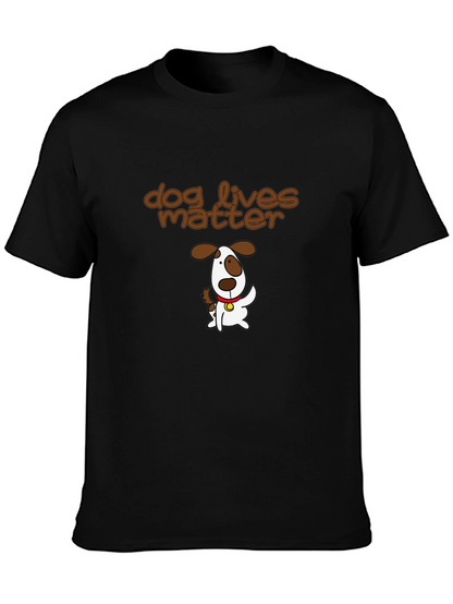 Camiseta Negra con Diseño Dog Lives Matter