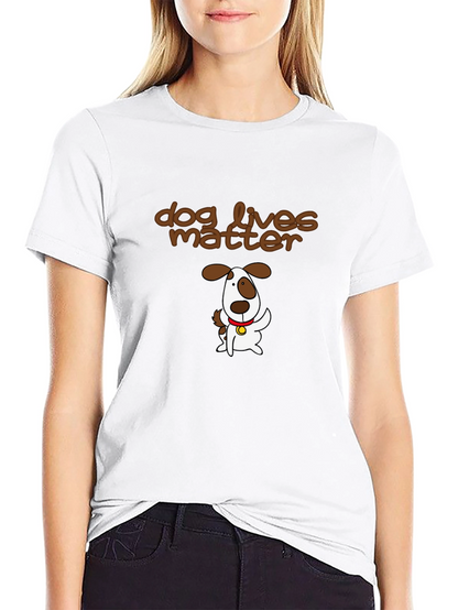 Camiseta Negra con Diseño Dog Lives Matter