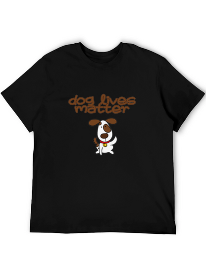 Camiseta Negra con Diseño Dog Lives Matter