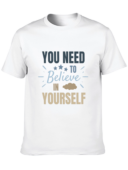 Camiseta Negra: Cree en Ti Mismo