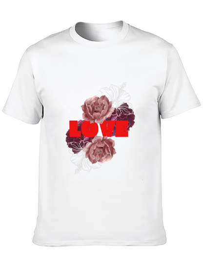Camiseta Negra Love Floral para Hombre