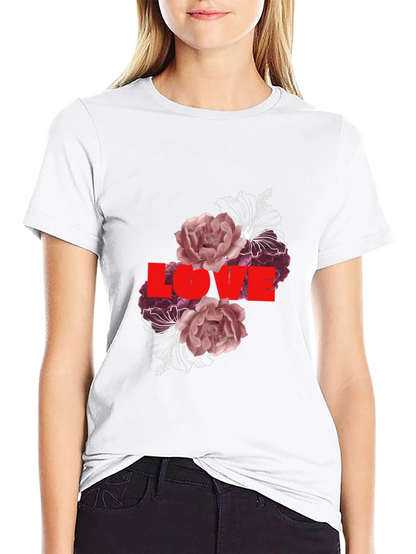 Camiseta Negra Love Floral para Hombre