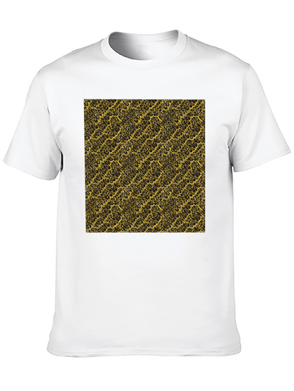 Camiseta Negra Estampado Dorado Elegante