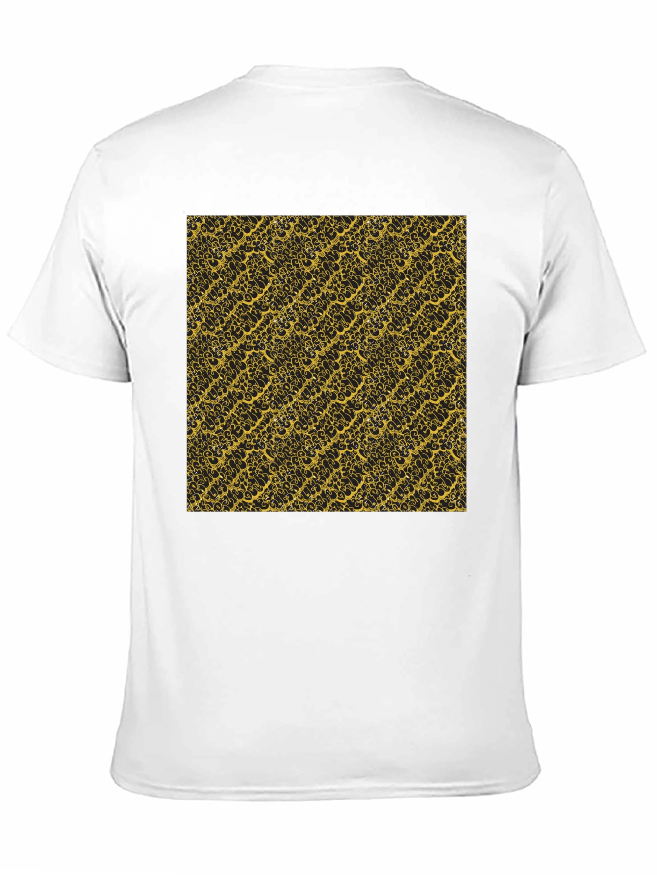 Camiseta Negra Estampado Dorado Elegante
