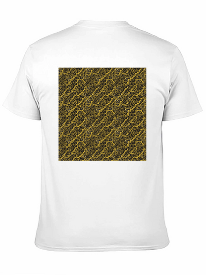 Camiseta Negra Estampado Dorado Elegante