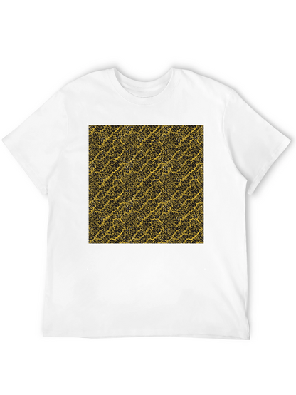 Camiseta Negra Estampado Dorado Elegante