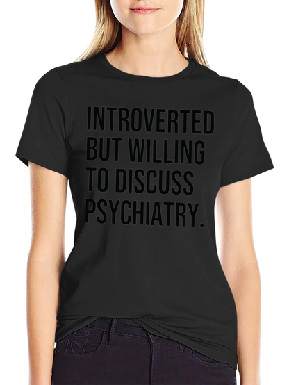 Camiseta Negra: Introvertido psiquiatría