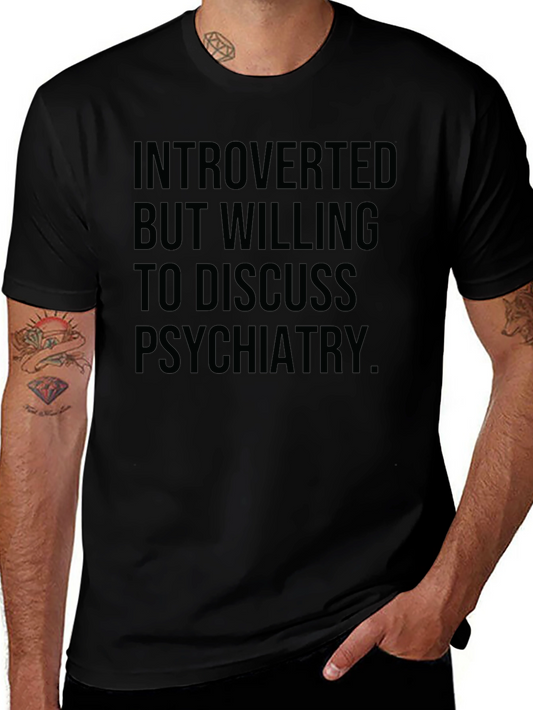 Camiseta Negra: Introvertido psiquiatría