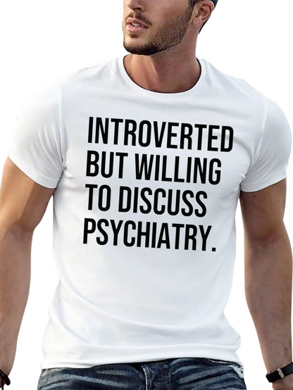 Camiseta Negra: Introvertido psiquiatría